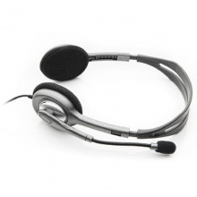 罗技(Logitech) H111头戴式立体声耳机麦克风 电脑笔记本耳麦 黑色