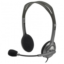 罗技(Logitech) H111头戴式立体声耳机麦克风 电脑笔记本耳麦 黑色