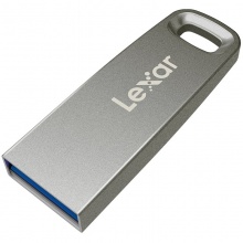 雷克沙(Lexar)128GB USB3.0 U盘 M45 银色 金属外壳 坚固安全
