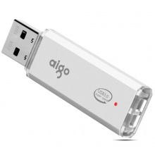爱国者(aigo) 电脑高速U盘 USB3.0 小巧便携闪充金属亮银优盘U320 银色64G