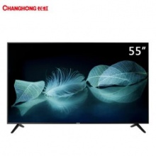 长虹 55D3S 55英寸电视 4K超高清 智能WiFi网络 平板电视机(黑色)