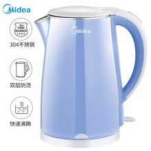 美的(Midea)电水壶热水壶电热水壶304不锈钢1.7L容量双层防烫暖水壶烧水壶开水壶WHJ1705C