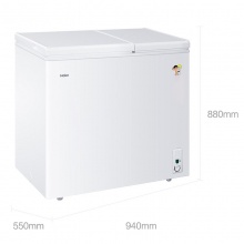 海尔(Haier) 178升 大冷冻小冷藏 双箱双温区冰柜 卧式冰箱 家用商用二合一 冷柜 FCD-178XHT