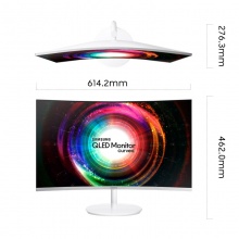 三星(SAMSUNG)27英寸2KQHD高分 1800R曲率量子点技术 爱眼认证 HDMIDP全高清接口 电脑显示器C27H711QEC