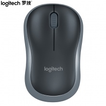 罗技(Logitech)M185 无线鼠标 黑色灰边