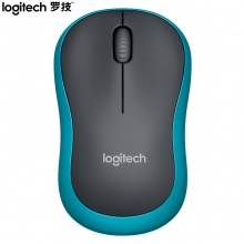 罗技(Logitech)M185 无线鼠标 黑色蓝边